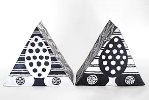 Elisabeth Kley, Mountains with Trees, 2020. Glazed earthenware⁠, Each 17×10×10 in.