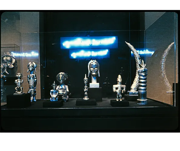Installation view from the exhibition “Experiments in the Everyday: Allan Kaprow and Robert Watts—Events, Objects, Documents” on view at the Wallach Art Gallery, Columbia University, from October 6 - December 11, 1999.