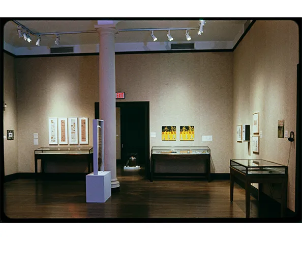 Installation view from the exhibition “Experiments in the Everyday: Allan Kaprow and Robert Watts—Events, Objects, Documents” on view at the Wallach Art Gallery, Columbia University, from October 6 - December 11, 1999.
