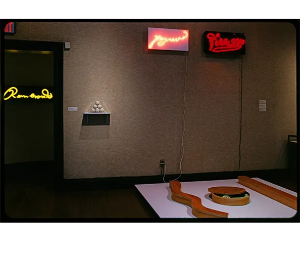 Installation view from the exhibition “Experiments in the Everyday: Allan Kaprow and Robert Watts—Events, Objects, Documents” on view at the Wallach Art Gallery, Columbia University, from October 6 - December 11, 1999.