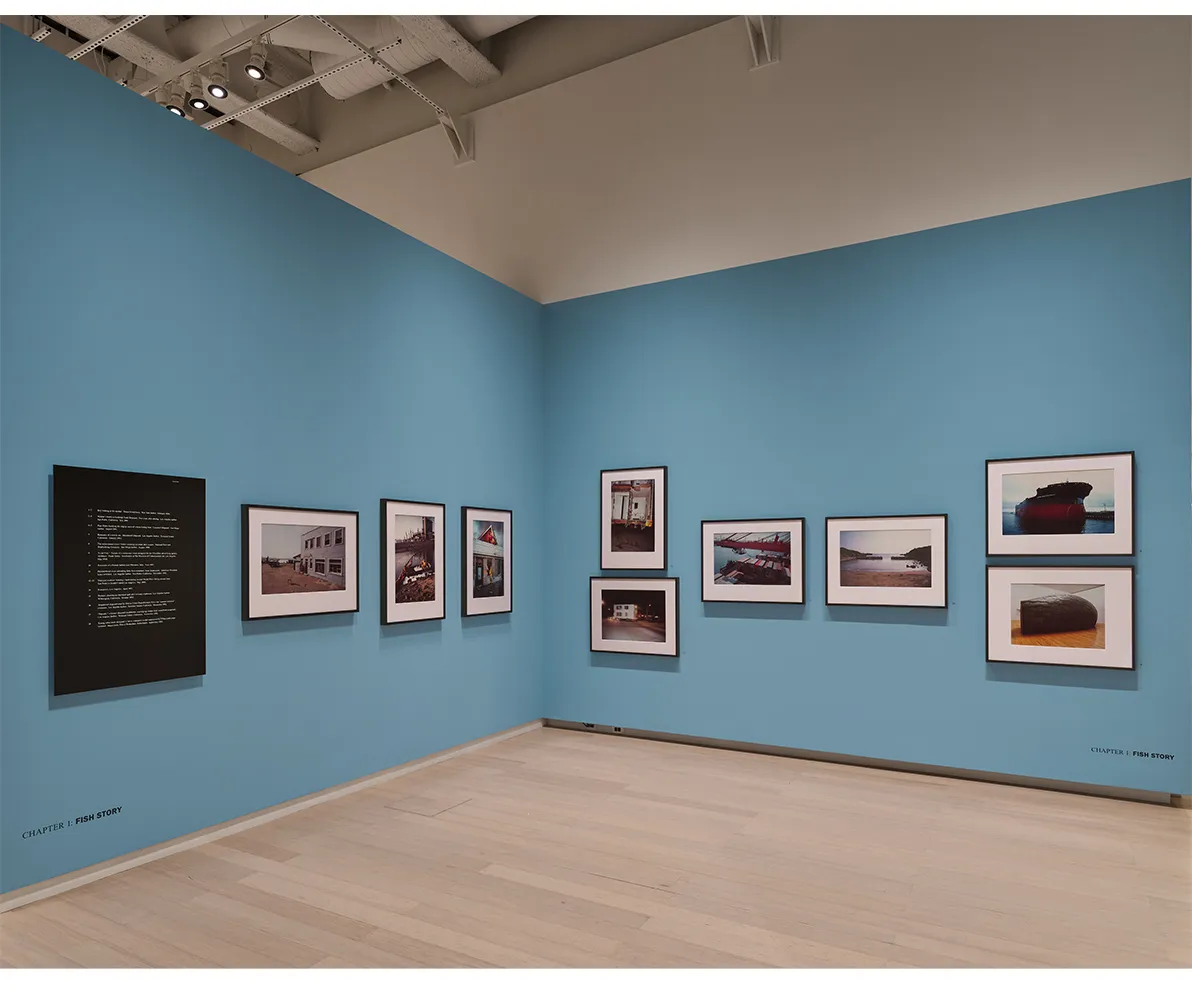 Installation view of “Allan Sekula: Fish Story,” on view at the Wallach Art Gallery from October 2 to December 20, 2026. Photograph by Olympia Shannon.
