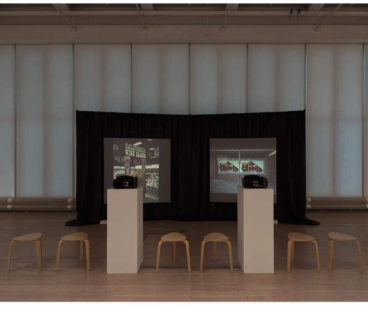 Installation view of “Allan Sekula: Fish Story,” on view at the Wallach Art Gallery from October 2 to December 20, 2026. Photograph by Olympia Shannon.