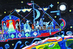 Detail of "Moonlight's Decent," 2003 by Ivan Forde
