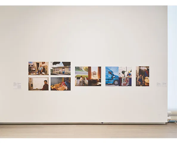 Installation view of "Looking for Ourselves: Gauri Gill’s The Americans, 2000–2007" on view at the Wallach Art Gallery March 23–April 7, 2024. Photograph by Olympia Shannon. Courtesy the Wallach Art Gallery.