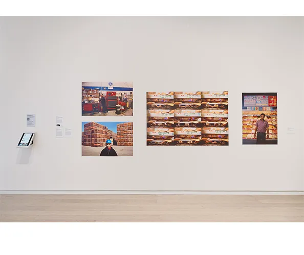 Installation view of "Looking for Ourselves: Gauri Gill’s The Americans, 2000–2007" on view at the Wallach Art Gallery March 23–April 7, 2024. Photograph by Olympia Shannon. Courtesy the Wallach Art Gallery.