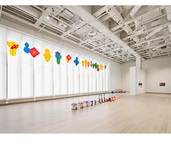 Installation view of "Growing Sideways: Performing Childhood." Photograph by Olympia Shannon.