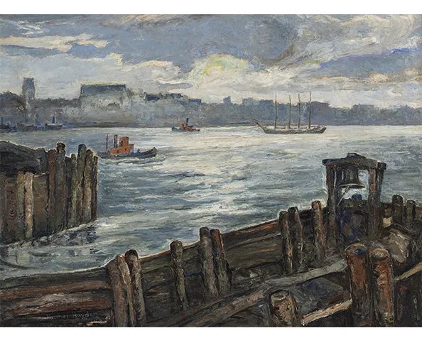 Palmer Hayden, South Ferry, ca. 1930. Oil on canvas; 24 x 32 in. The Johnson Collection, Spartanburg, South Carolina