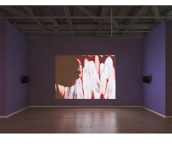 Installation view of “Homage: Queer lineages on video,” on view at the Wallach Art Gallery from June 27 to April 19, 2025.