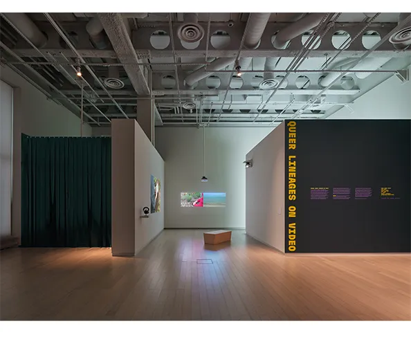 Installation view of “Homage: Queer lineages on video,” on view at the Wallach Art Gallery from June 27 to April 19, 2025.