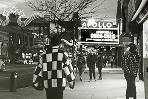 Lenore Browne, detail of "Holiday Lights in Harlem," 2009. Gelatin silver print on fiber paper, 14 x 11 in.