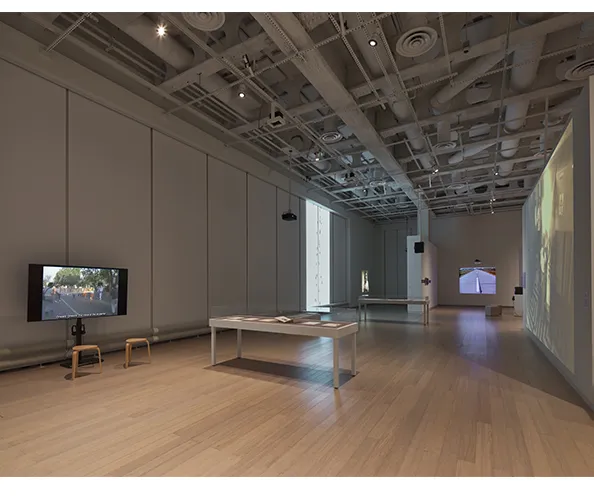 Installation view of the exhibition "Lotty Rosenfeld: Disobedient Spaces" on view at the Wallach Art Gallery from November 7, 2025 - March 15, 2026. Photograph by Olympia Shannon.