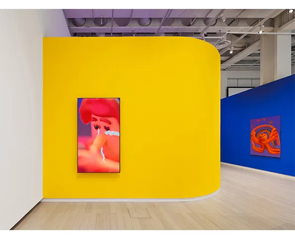 Installation view of "Austin Lee: Double-Rendering,” on view at the Wallach Art Gallery, Columbia University, March 25-April 19, 2023. Photograph by Olympia Shannon
