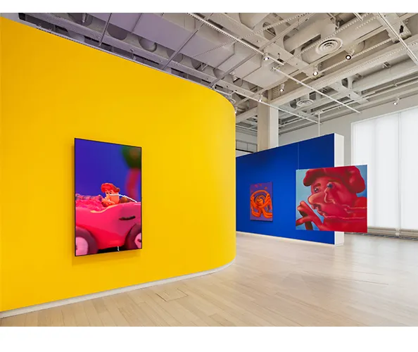 Installation view of "Austin Lee: Double-Rendering,” on view at the Wallach Art Gallery, Columbia University, March 25-April 19, 2023. Photograph by Olympia Shannon
