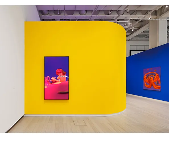 Installation view of "Austin Lee: Double-Rendering,” on view at the Wallach Art Gallery, Columbia University, March 25-April 19, 2023. Photograph by Olympia Shannon