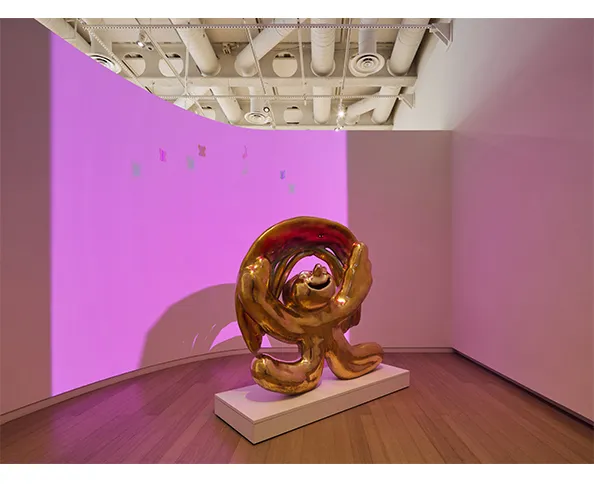 Installation view of "Austin Lee: Double-Rendering,” on view at the Wallach Art Gallery, Columbia University, March 25-April 19, 2023. Photograph by Olympia Shannon