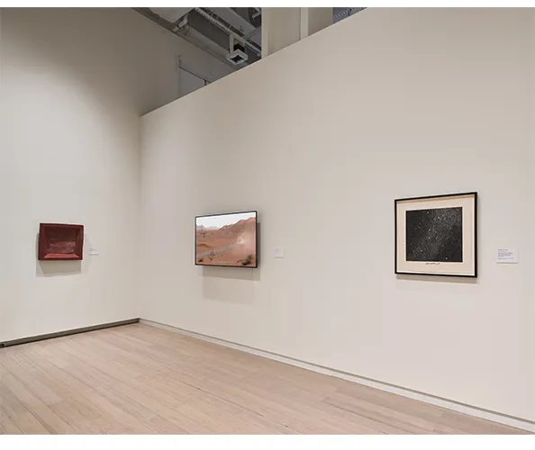 Installation view of the exhibition "Mapping Otherwise," on view at the Wallach Art Gallery from March 28 - April 12, 2026. Photograph by Olympia Shannon. Courtesy the Wallach Art Gallery.