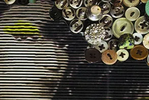 Detail of "Strange Beauties XIII: Antoine aka DeeDee Somemore, Tracy Monroe, and Beau McCall," 2020 by Beau McCall