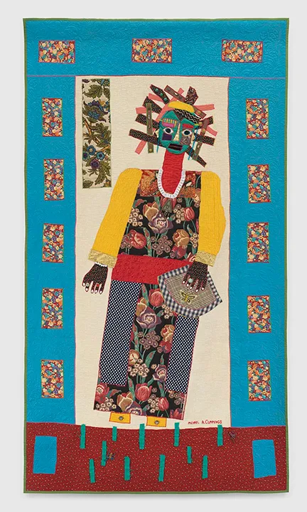 Sana Goes to Japan, 1979Appliqué quilt 106 × 57 in.Courtesy of the artist and Carracci Art 