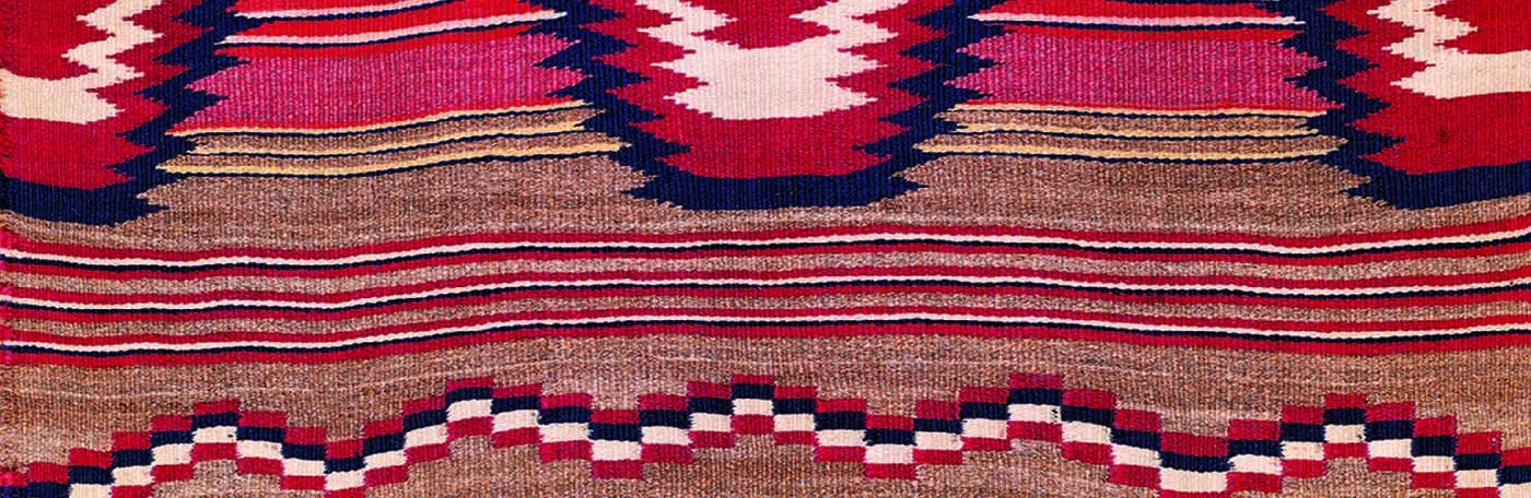 Unknown Diné (Navajo) maker. Child's blanket, 1870–80. Columbia University, Collection of Art Properties