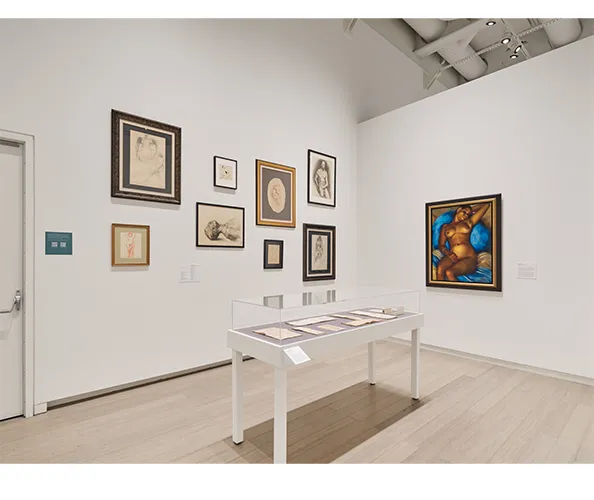 Installation view of "Partisans of the Nude: An Arab Art Genre in an Era of Contest, 1920-1960." Photograph by Olympia Shannon.