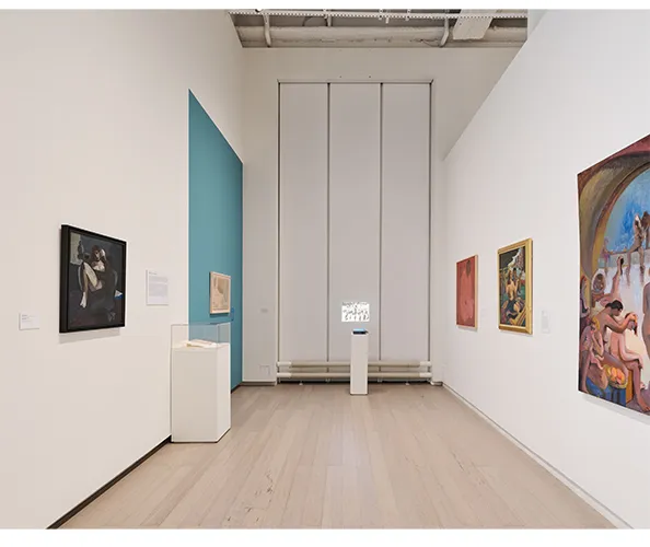 Installation view of "Partisans of the Nude: An Arab Art Genre in an Era of Contest, 1920-1960." Photograph by Olympia Shannon.
