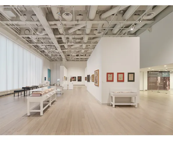 Installation view of "Partisans of the Nude: An Arab Art Genre in an Era of Contest, 1920-1960." Photograph by Olympia Shannon.