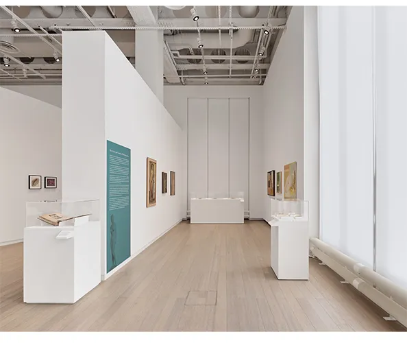 Installation view of "Partisans of the Nude: An Arab Art Genre in an Era of Contest, 1920-1960." Photograph by Olympia Shannon.