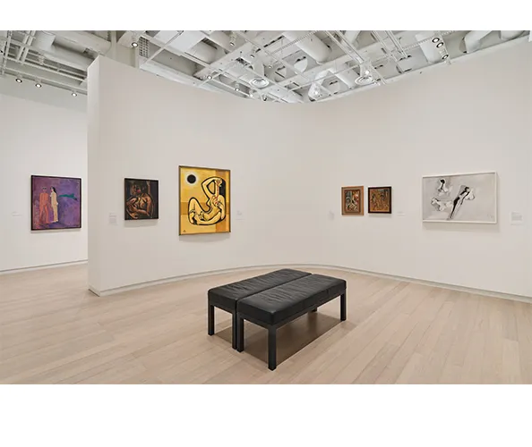 Installation view of "Partisans of the Nude: An Arab Art Genre in an Era of Contest, 1920-1960." Photograph by Olympia Shannon.