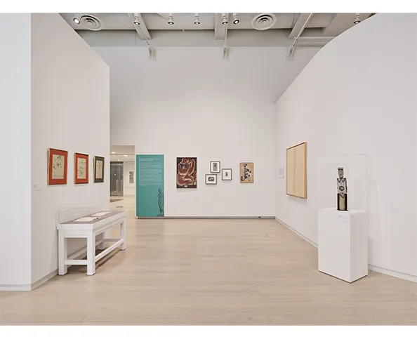 Installation view of "Partisans of the Nude: An Arab Art Genre in an Era of Contest, 1920-1960." Photograph by Olympia Shannon.
