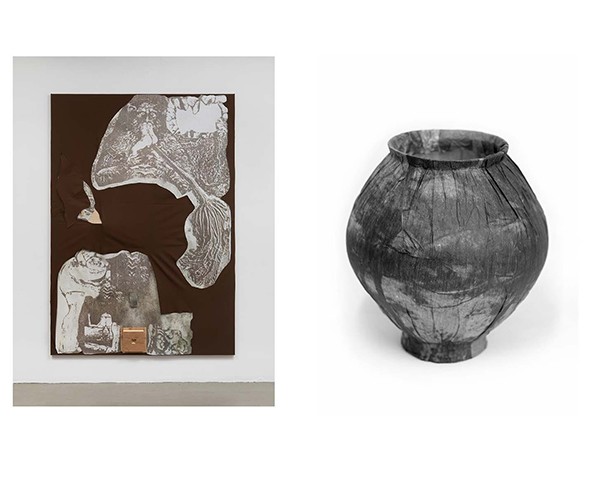 Left to Right: Ray Barsante, Cave Painting, 2023 and Paul Rho, Tidal, 2022, courtesy of the artist Ray Barsante, Cave Painting, 2023 and Paul Rho, Tidal, 2022, courtesy of the artists
