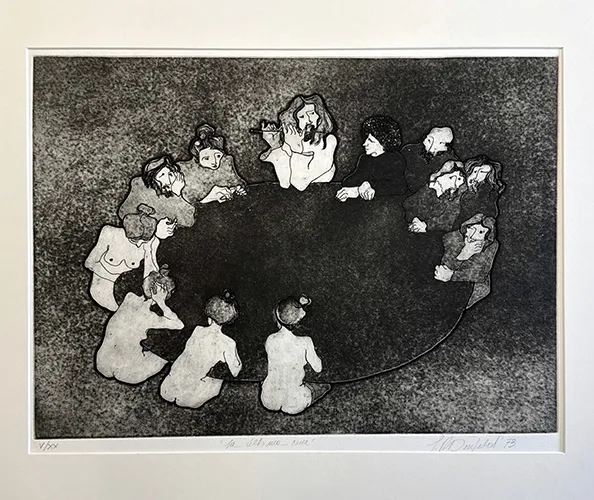 Lotty Rosenfeld, La Ultima Cena [The Last Supper], etching on paper, 1973. Courtesy the Lotty Rosenfeld Foundation.