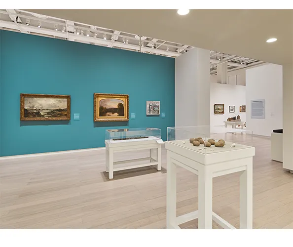 Installation view of "Shifting Shorelines: Art, Industry, and Ecology along the Hudson River.” Photograph by Olympia Shannon.