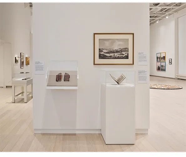 Installation view of "Shifting Shorelines: Art, Industry, and Ecology along the Hudson River.” Photograph by Olympia Shannon.