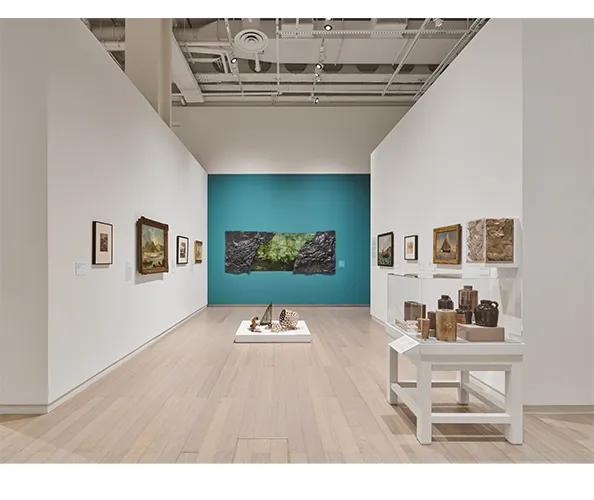 Installation view of "Shifting Shorelines: Art, Industry, and Ecology along the Hudson River.” Photograph by Olympia Shannon.