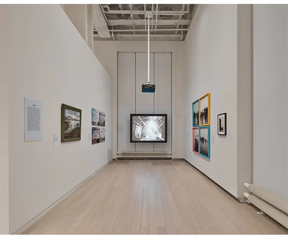 Installation view of "Shifting Shorelines: Art, Industry, and Ecology along the Hudson River.” Photograph by Olympia Shannon.
