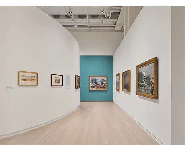 Installation view of "Shifting Shorelines: Art, Industry, and Ecology along the Hudson River.” Photograph by Olympia Shannon.