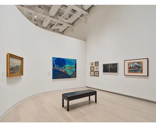 Installation view of "Shifting Shorelines: Art, Industry, and Ecology along the Hudson River.” Photograph by Olympia Shannon.