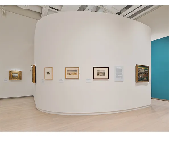 Installation view of "Shifting Shorelines: Art, Industry, and Ecology along the Hudson River.” Photograph by Olympia Shannon.