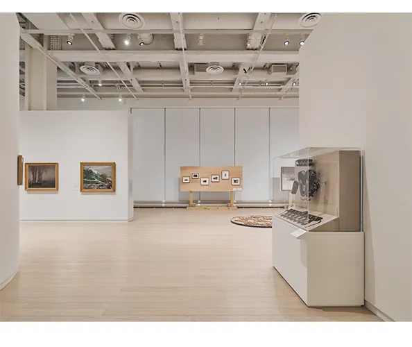 Installation view of "Shifting Shorelines: Art, Industry, and Ecology along the Hudson River.” Photograph by Olympia Shannon.