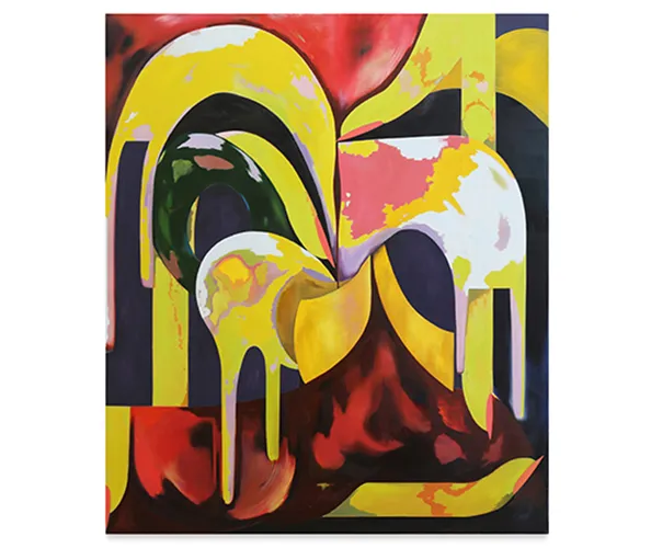 Annette Hur. "Slower Time," 2019. Oil on canvas; 80 x 68 in. Courtesy the artist and CRUSHCURATORIAL.