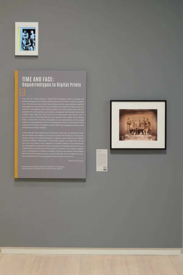 Installation view of the exhibition "Time and Face: Daguerreotypes to Digital Print", on view at the Wallach Art Gallery, Columbia University December 4, 2021-March 12, 2022.