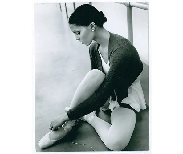 Dance Theatre of Harlem ballerina Lydia Abarca, 1970s. Unknown photographer. Collection Arthur Mitchell Archive, Rare Book & Manuscript Library, Columbia University.