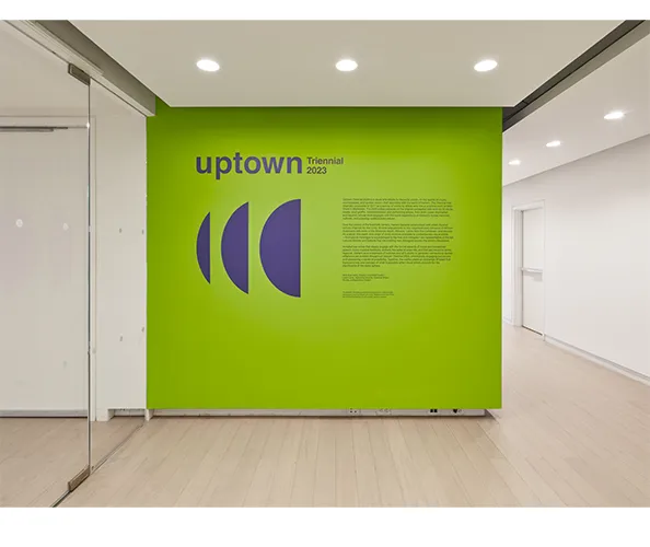 Installation view of "Uptown Triennial 2023," on view at the Wallach Art Gallery from June 22 - September 17, 2023. Photograph by Olympia Shannon.