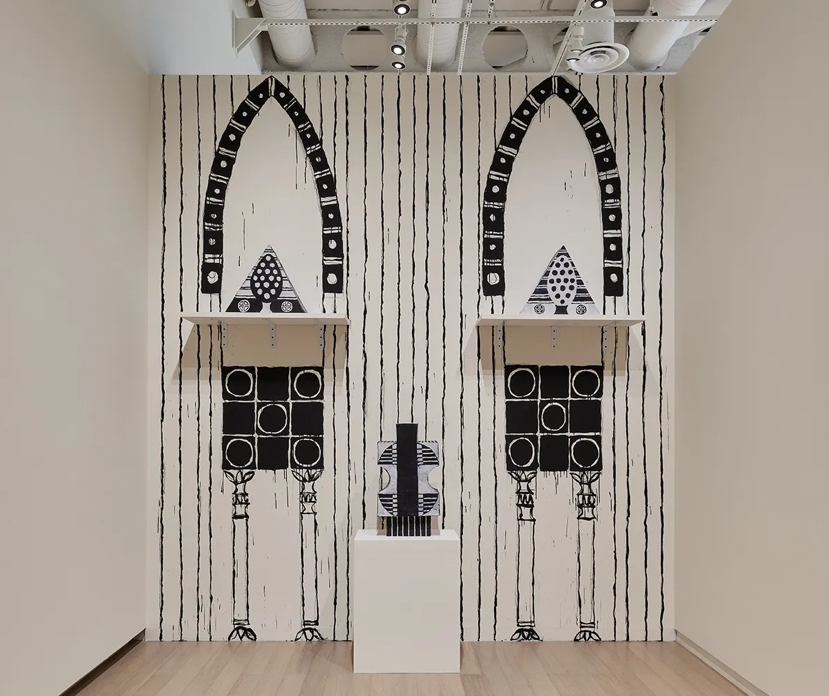 Installation view of “Children’s Art Carnival in Harlem: The Making of Contemporary Artists,” on view at the Wallach Art Gallery from June 26 to September 13, 2026.