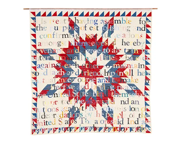 Gina Adams, Treaty at Fort Laramie 1851 (reverse), 2017. Courtesy of the artist and Accola Griefen Fine Art; photo: Aaron Paden