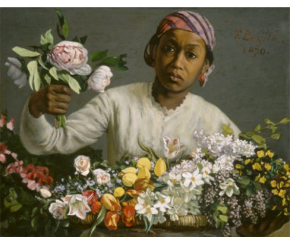 Frédéric Bazille. Young Woman with Peonies, 1870. Oil on canvas, 23 5/8 x 29 1/2 in. Courtesy the National Gallery, Washington, DC Frédéric Bazille. Young Woman with Peonies, 1870. Oil on canvas, 23 5/8 x 29 1/2 in. Courtesy the National Gallery, Washington, DC