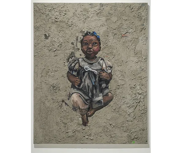 Lindsey Brittain Collins, Nannies Grave 2020, 2020. Oil, acrylic, and cement on canvas. Courtesy the artist.
