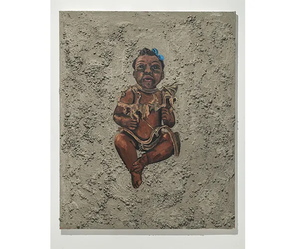 Lindsey Brittain Collins. Nannies Grave 2019, 2019. Oil, acrylic, and cement on canvas. Private Collection.