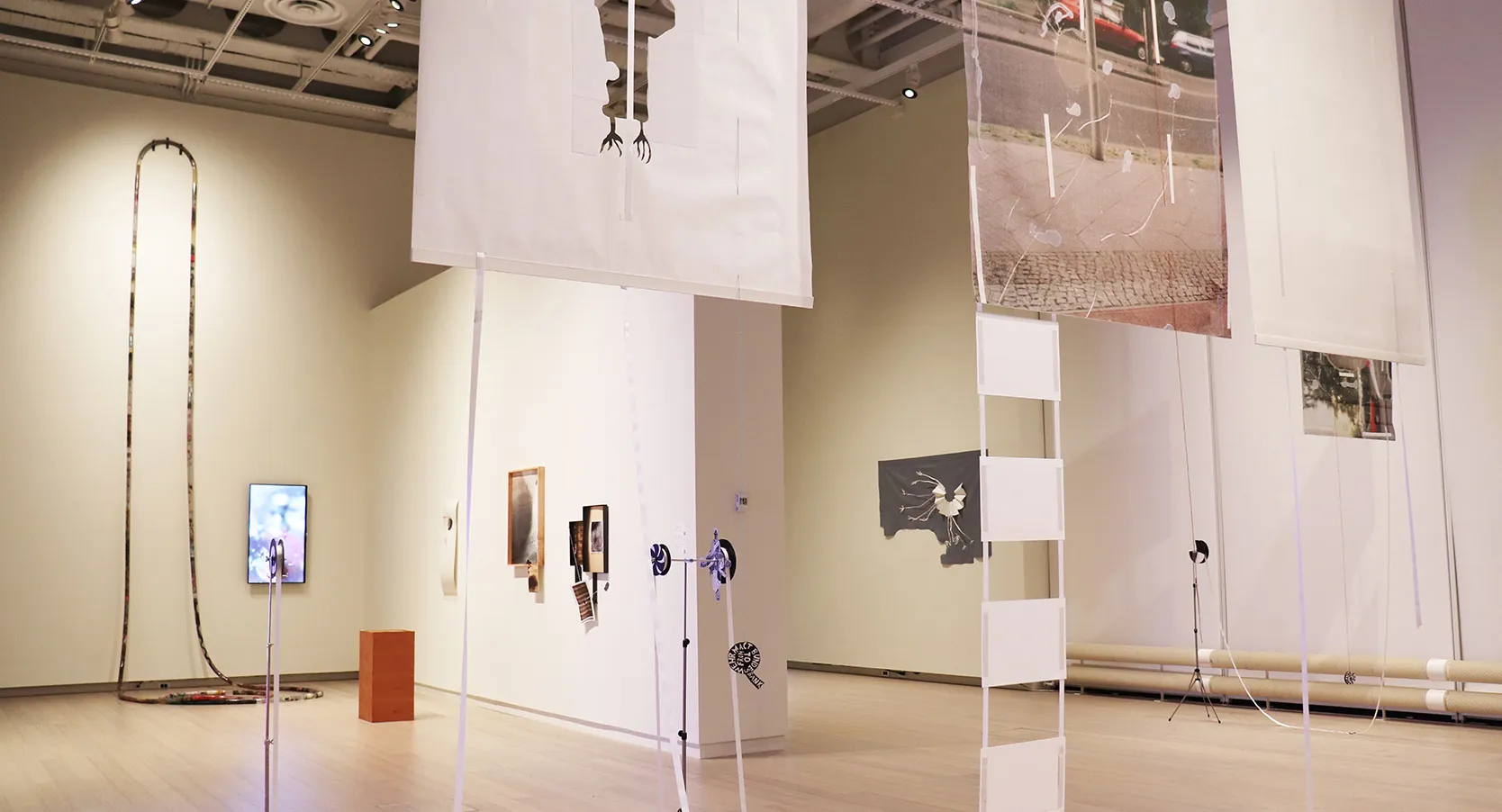 Installation view of the exhibition “MODA 2019: I/I CAN/I CANNOT/ I CANNOT VENTURE MYSELF” on view at the Wallach Art Gallery, Columbia University March 30, 2019 – April 14, 2019. Photo by Eddie Bartolomei.