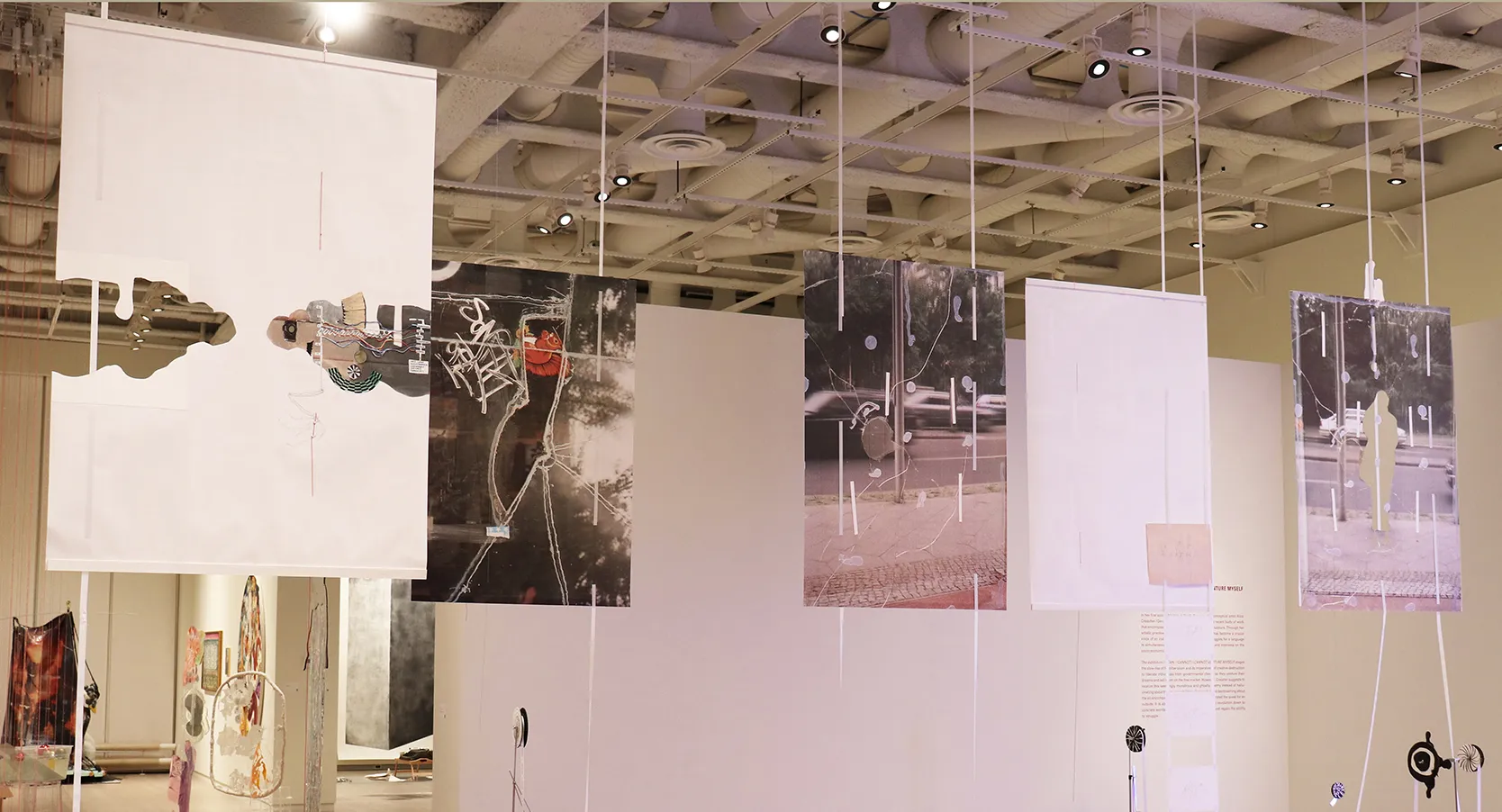 Installation view of the exhibition “MODA 2019: I/I CAN/I CANNOT/ I CANNOT VENTURE MYSELF” on view at the Wallach Art Gallery, Columbia University March 30, 2019 – April 14, 2019. Photo by Eddie Bartolomei.